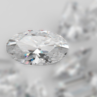 9865260 - diamonds different cuts on gray background. focus on large diamond heart shape. 3d illustration.