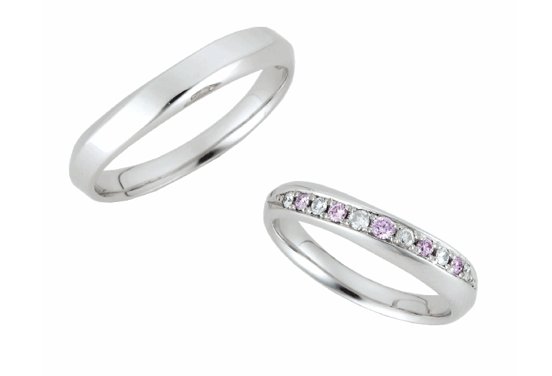 【浜松市】プレ花嫁が憧れる天然ピンクダイヤモンドの結婚指輪人気デザイン