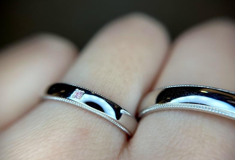 シンプルな結婚指輪をお探しの方におすすめのピンクダイヤモンド