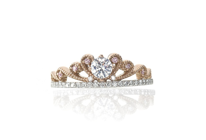 ミルクアンドストロベリーの可愛いピンクダイヤモンドのプロポーズリング・婚約指輪は和歌山で人気