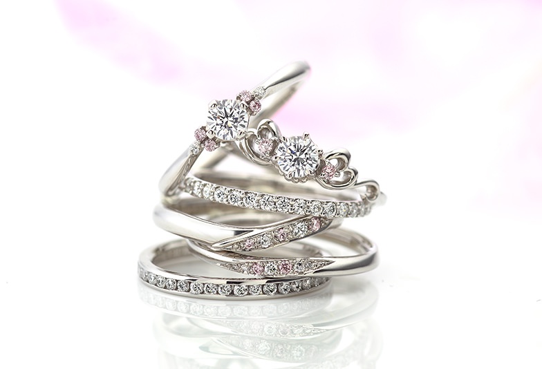 【那覇市】憧れのピンクダイヤモンドを婚約指輪・結婚指輪に！
