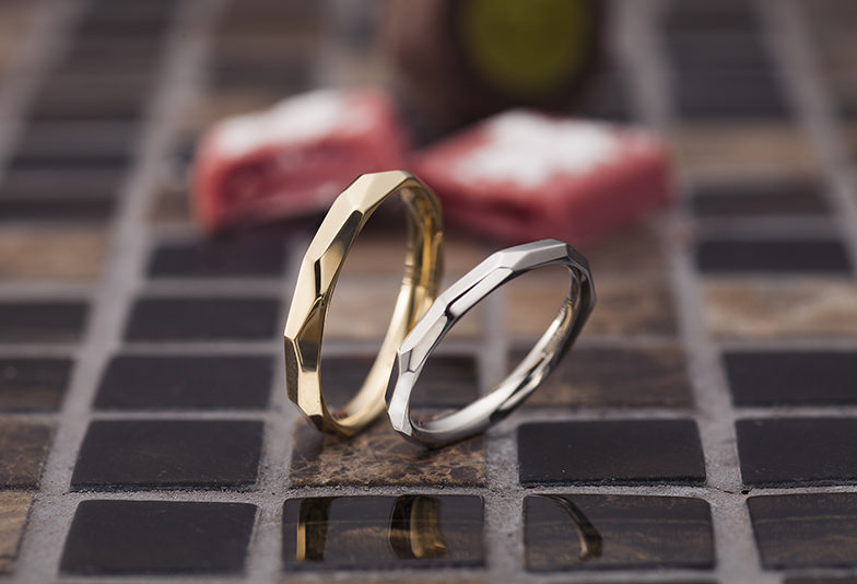 富山県で人気　結婚指輪アンティック　パヴェオショコラ