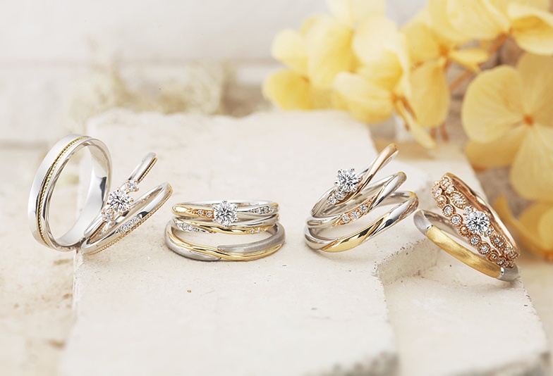 【富山】可愛らしい結婚指輪ブランド　AMOUR AMULET の人気デザイン3ペア