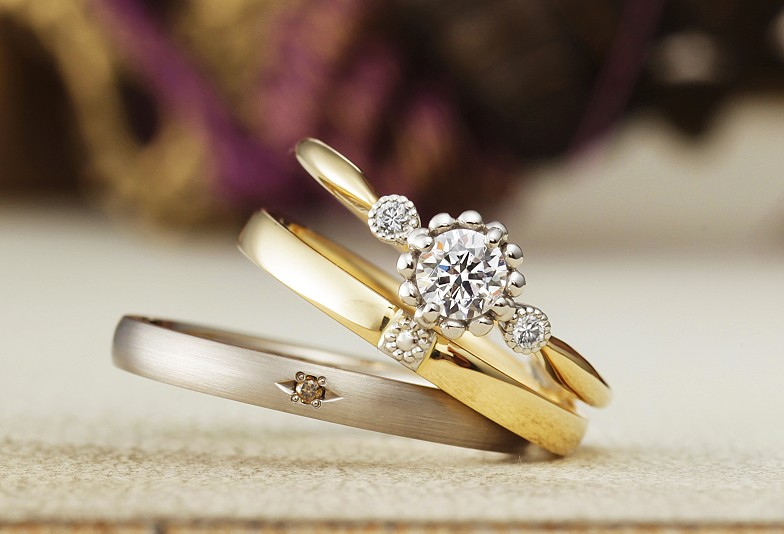 福井市で可愛いと人気の結婚指輪婚約指輪アンティック