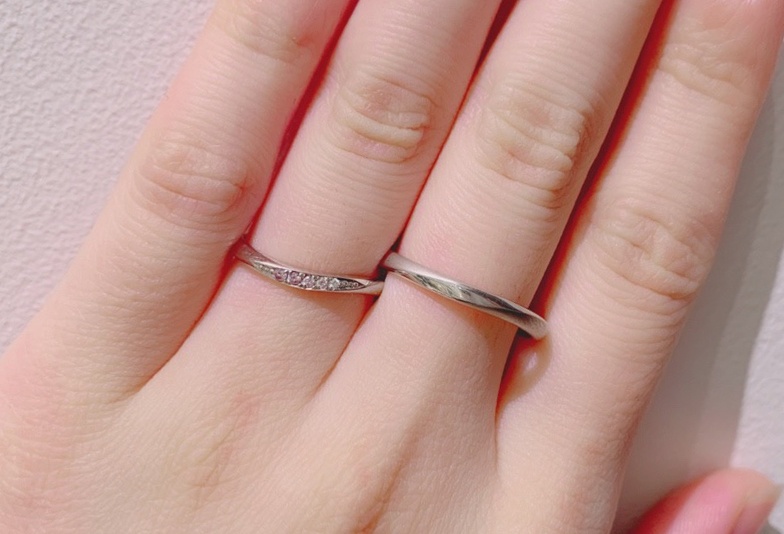 福井市で人気の指が綺麗に見える結婚指輪カフェリング