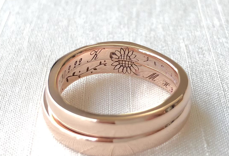 【静岡市】シンプルが良いけど特別な結婚指輪が欲しい。私たちは内側刻印にこだわりました