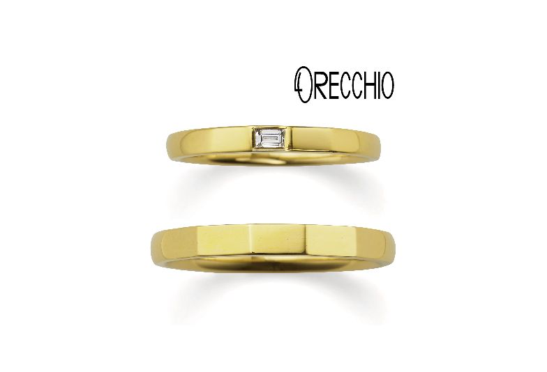 オレッキオのアンティーク調結婚指輪