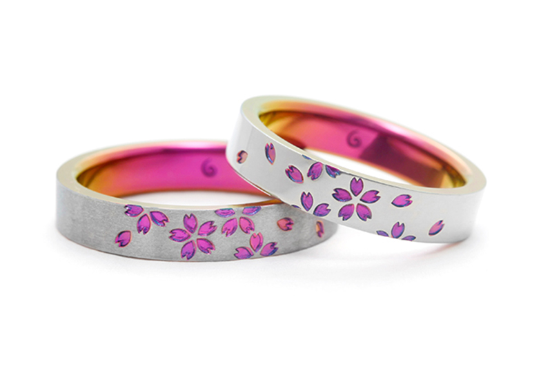 福井市開発で人気のさくらデザインの結婚指輪ソラ