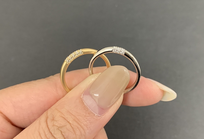特殊なプラチナを使用した結婚指輪
