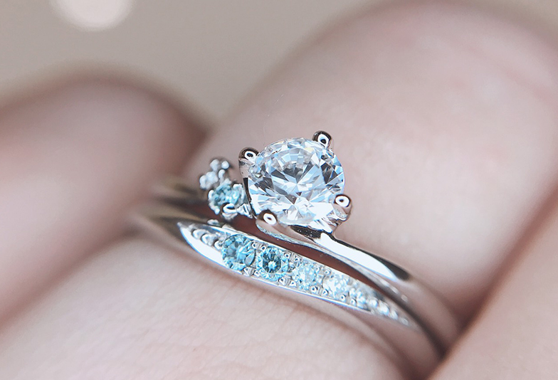 【金沢市】彼女が驚く！希少なブルーダイヤの婚約指輪