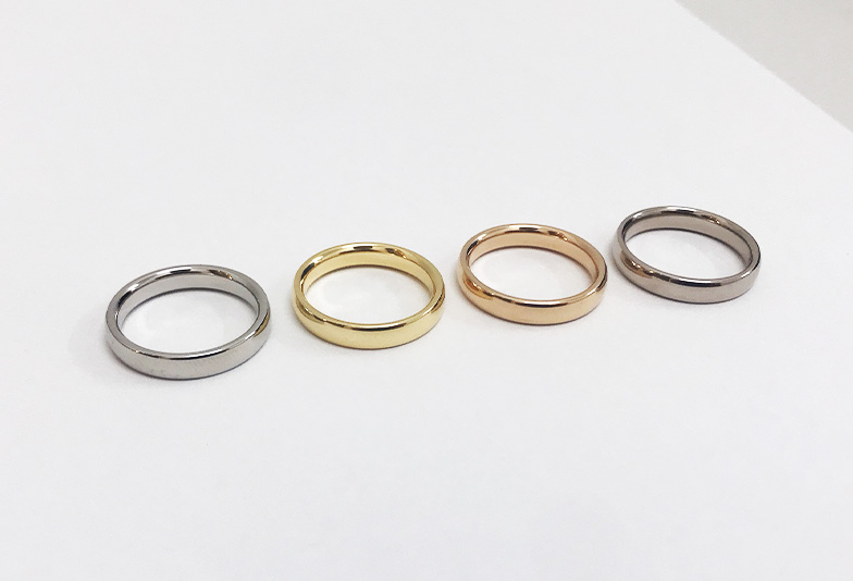 指輪の素材・地金の色味バリエーション