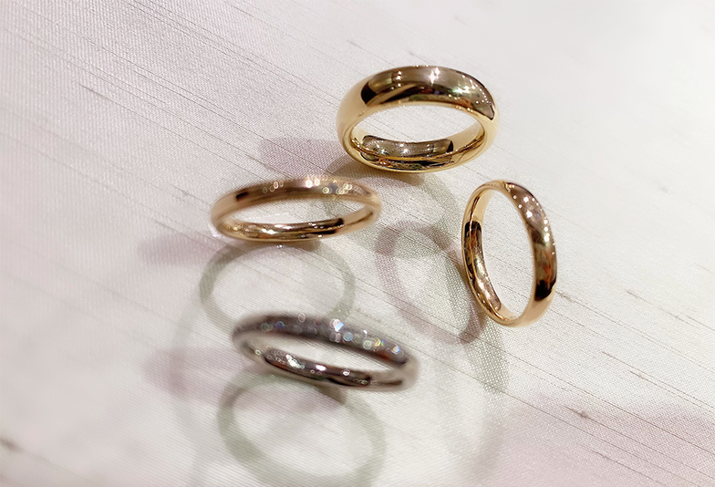 【静岡市】試着写真で徹底比較！ゴールドの結婚指輪のタイプ別印象は？