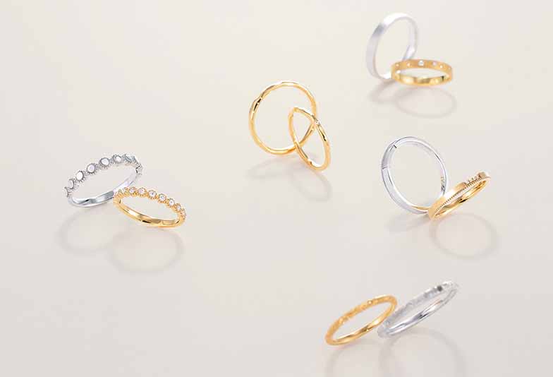 【浜松市】結婚指輪にゴールドはあり？６つの地金から選べる人気ブランド「トワエトワ」！