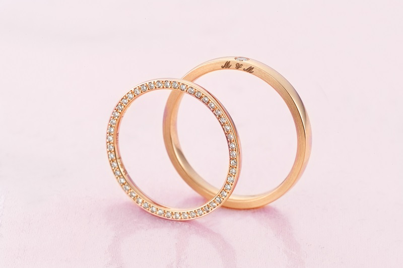【山形県米沢市】女性に人気！ピンクゴールドの結婚指輪・人気デザイン紹介