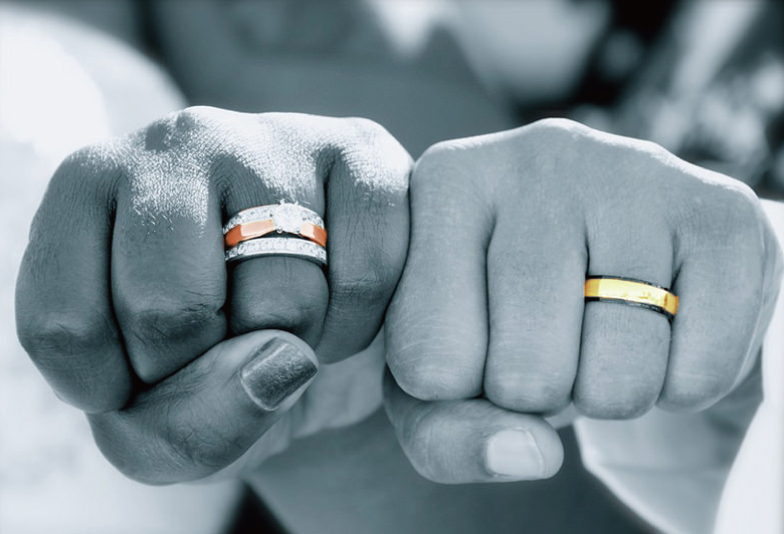 横浜市結婚指輪男性人気フラット