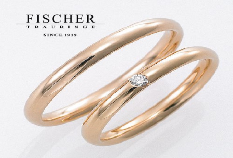 神戸市で人気なゴールドのの結婚指輪FISCHER