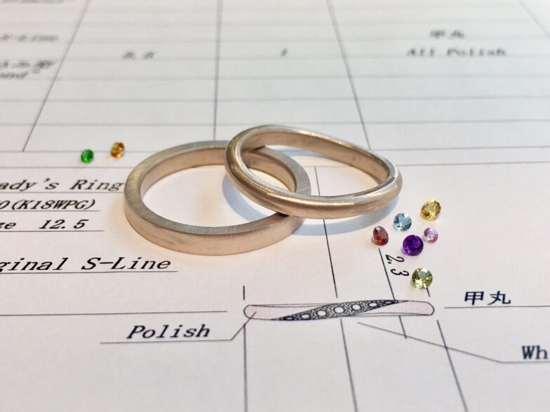 途中確認できる結婚指輪