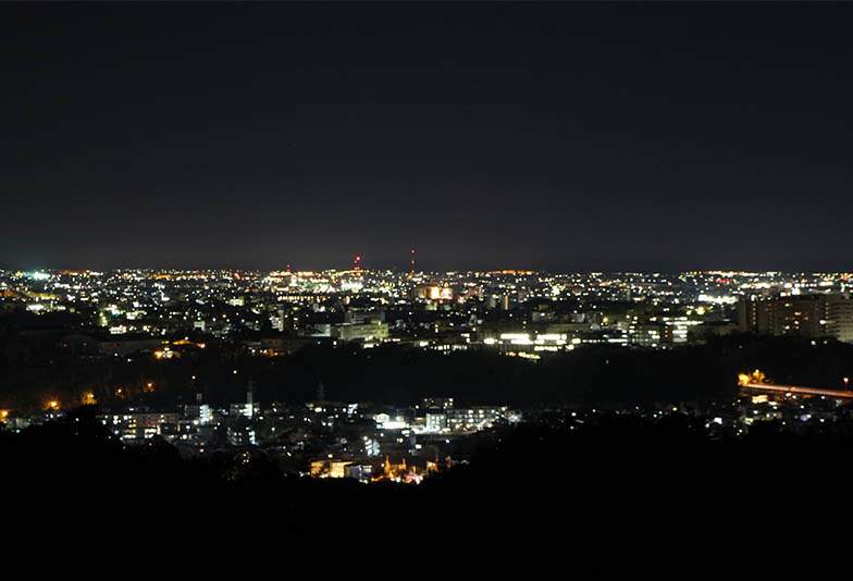 卯辰山から見た金沢市街の夜景