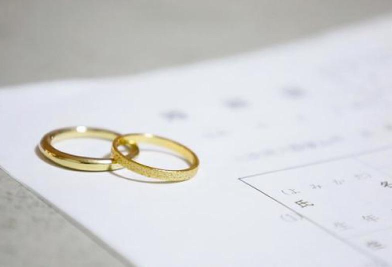 結婚指輪と婚姻届け