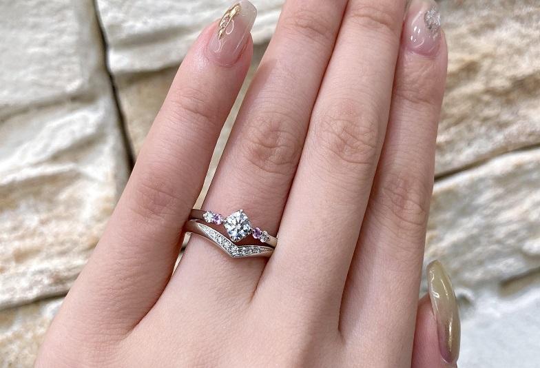 京都結婚指輪ピンクダイヤ