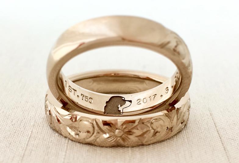 結婚指輪のオリジナルペットデザイン