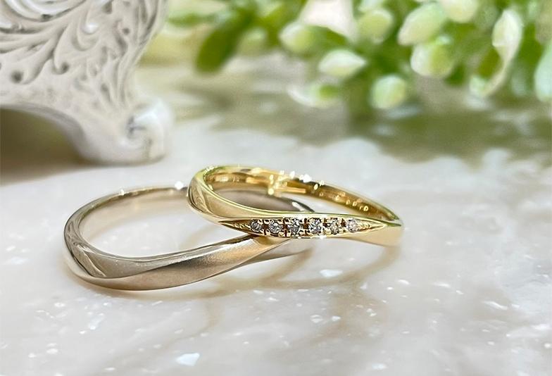 福井市安くて可愛いゴールドの結婚指輪プルーヴ