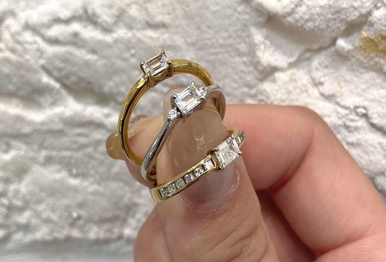 【京都市】人と被りにくい！？エメラルドカットダイヤの婚約指輪「RosettE」のご紹介