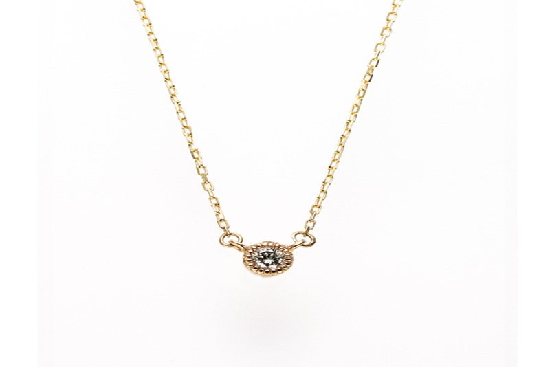 大阪心斎橋 誕生石ネックレス 4月ダイヤモンド