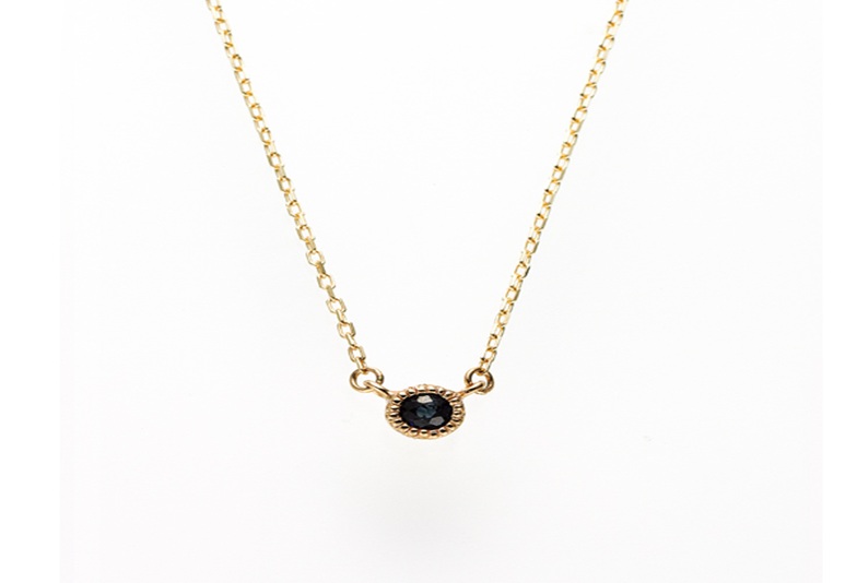 大阪心斎橋 誕生石ネックレス 9月サファイア