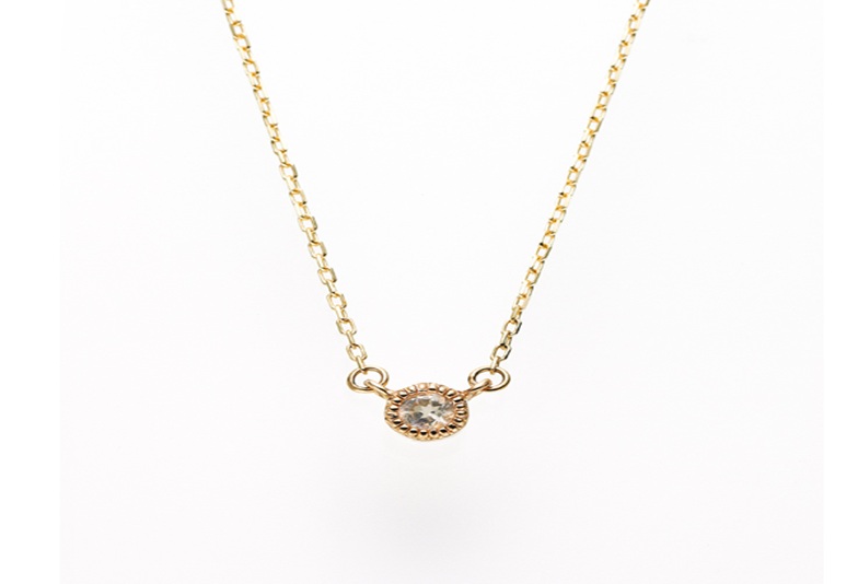 大阪心斎橋 誕生石ネックレス 6月ブルームーンストーン