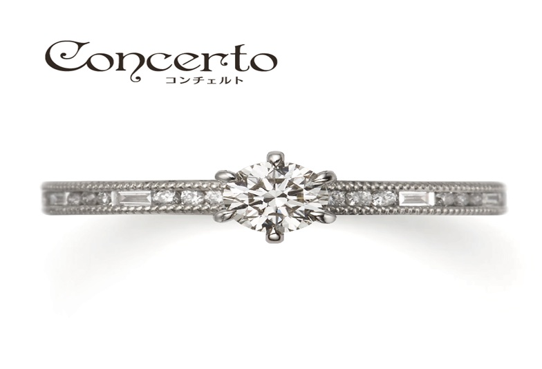 心斎橋　高級感のある婚約指輪デザイン