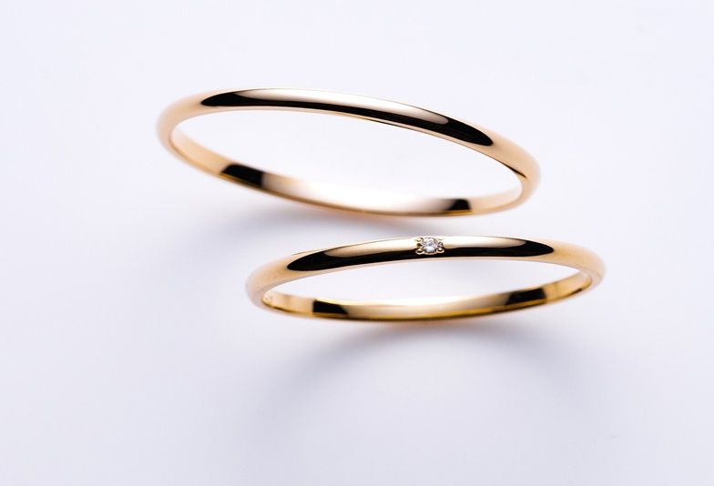 ゴールドの結婚指輪　なんば