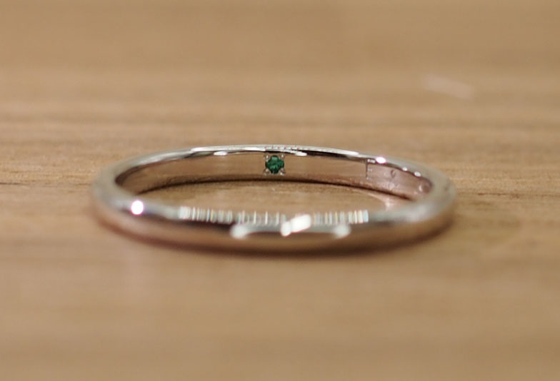 長崎市 手作り指輪 エメラルド 新緑