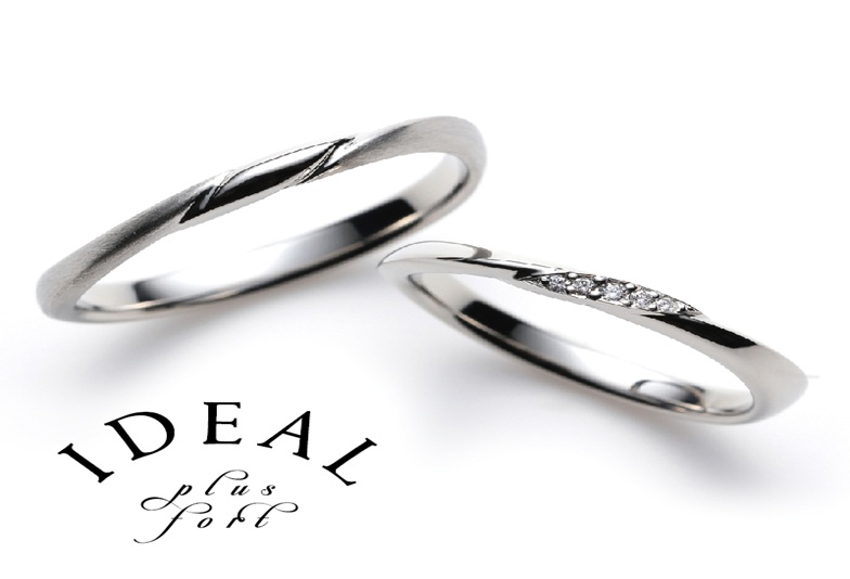 大阪心斎橋　ペアで10万円で揃う結婚指輪　IDEALPlusfort　Delight