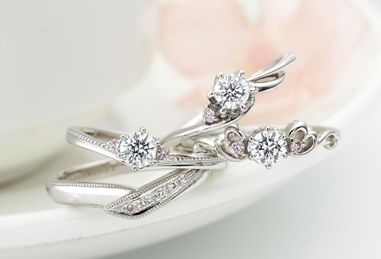 【静岡市】一目惚れ女子続出！！ピンクダイヤモンドの婚約指輪・結婚指輪が大人可愛い♡