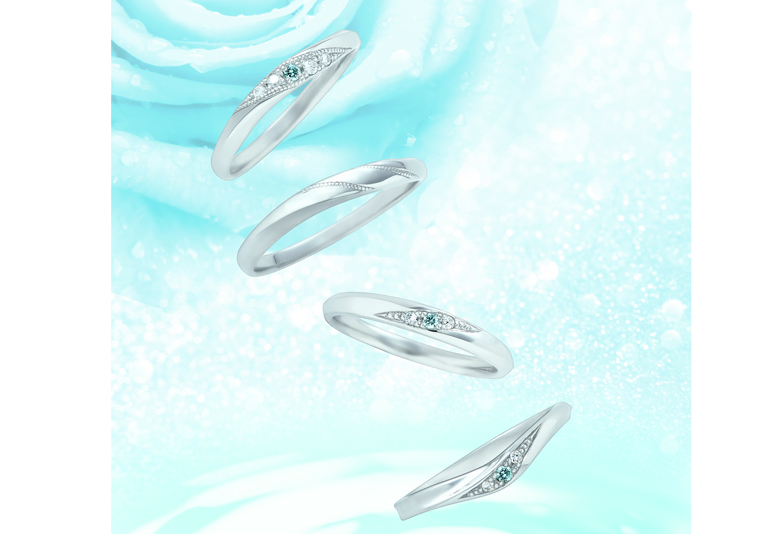 豊橋市　2本で10万円も叶う！人気の結婚指輪　SWEET BLUE DIAMOND　-スウィートブルーダイヤモンド-　サムシングブルーのおまじないで幸せになれちゃうマリッジリング♡