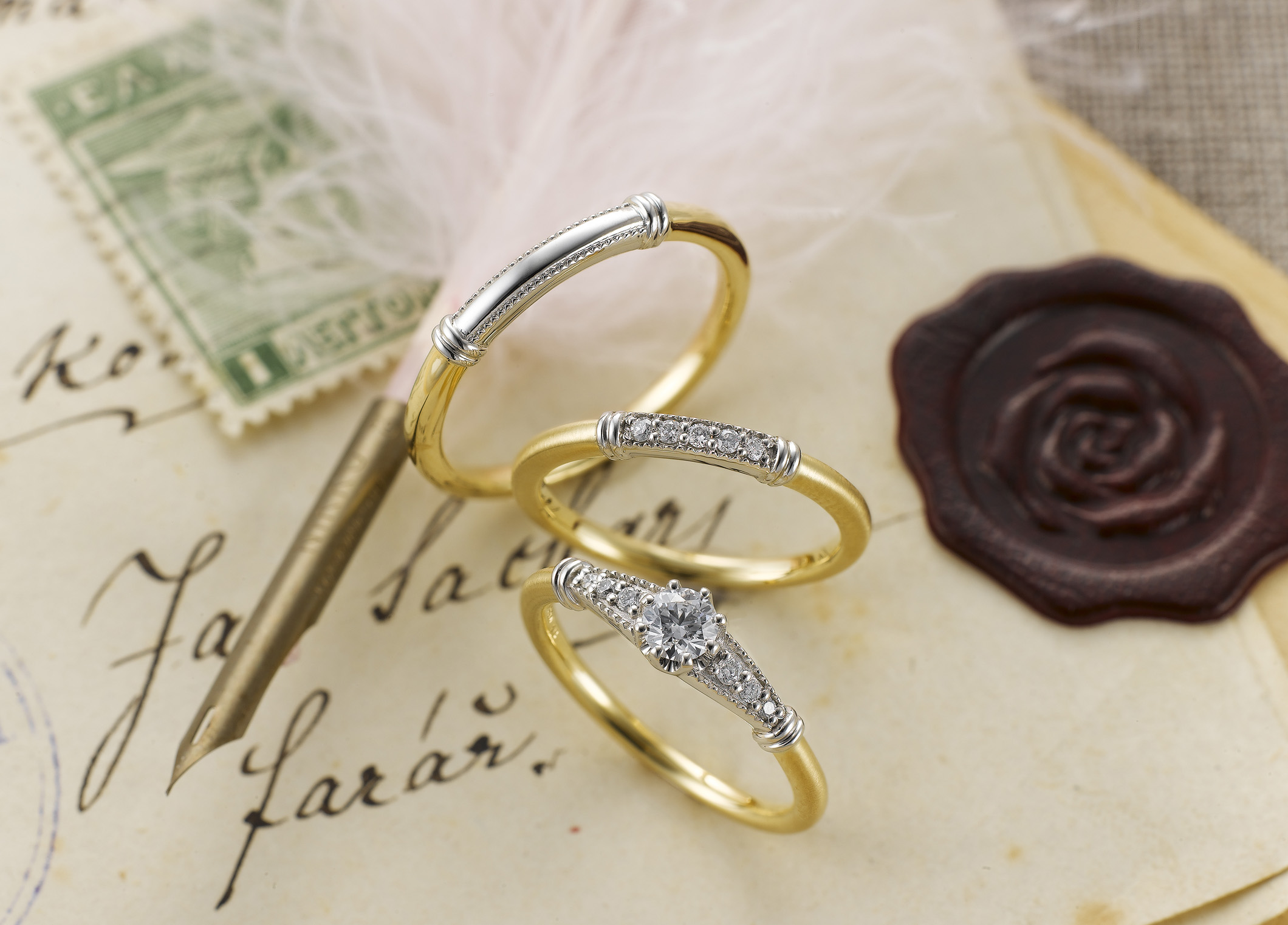 シンプルなデザインから個性溢れるデザインも♡静岡市にあるSirena Azzurro〈セイレーン アズーロ〉の結婚指輪が素敵！