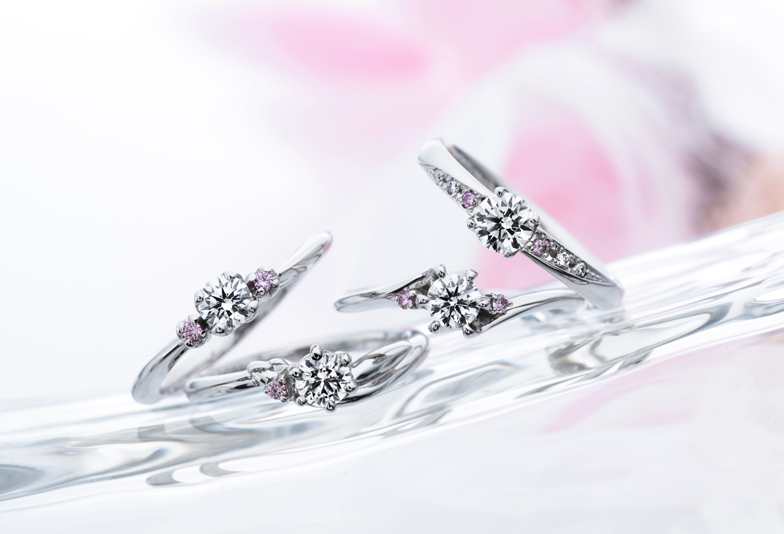 【浜松】女性に人気！！ピンクダイヤモンドが施されたブライダルリング。可愛らしいデザインをもつミルク＆ストロベリーの魅力