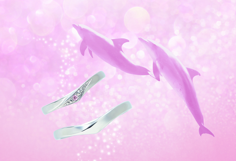 【静岡市】ピンクダイヤモンドの結婚指輪＆婚約指輪