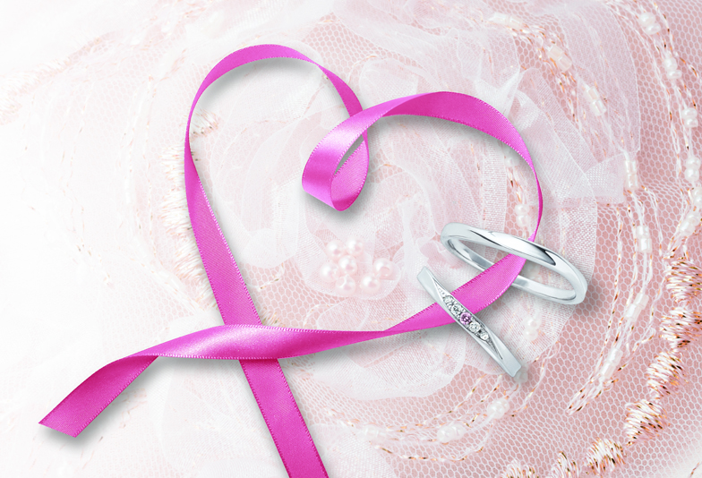 【浜松】女性に人気！ピンクダイヤモンドをあしらった可愛らしい結婚指輪