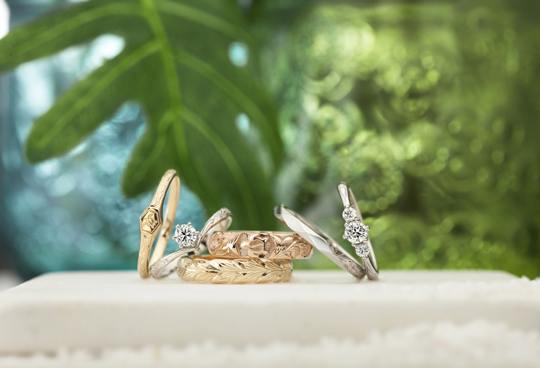 【浜松】繊細な彫模様が美しいハワイアンジュエリーの婚約指輪