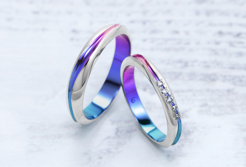 【SORA　結婚指輪】カラーとダイヤが美しい新作リング　静岡市2018年夏