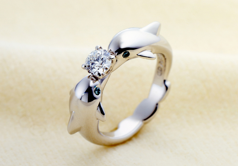 【静岡市】ドルフィンリング！イルカの婚約指輪と結婚指輪はオーダーメイドで