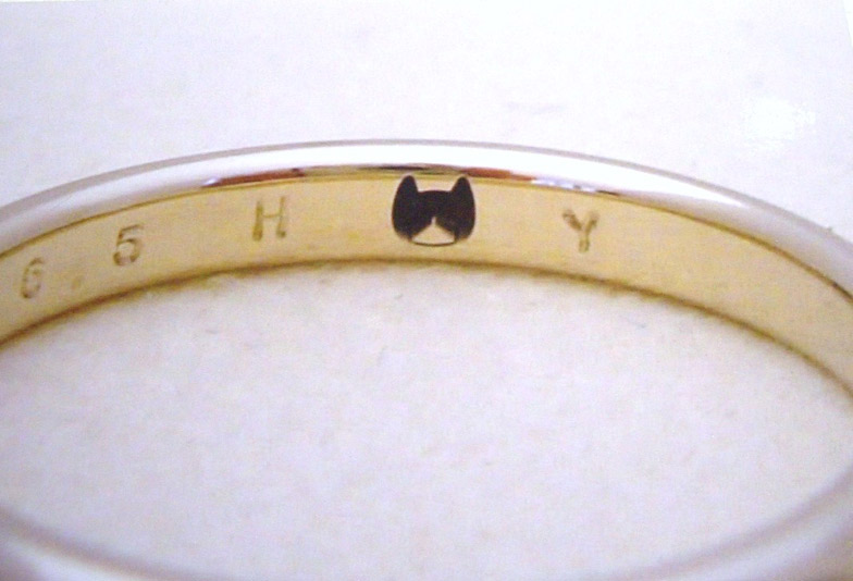 【静岡市】猫をデザインした結婚指輪を作りました！