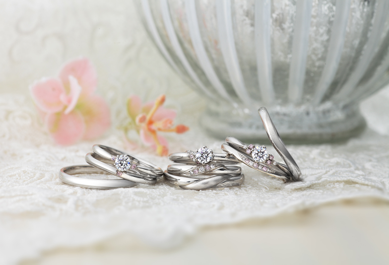 【浜松市】ピンクダイヤモンドが可愛い♡結婚指輪特集