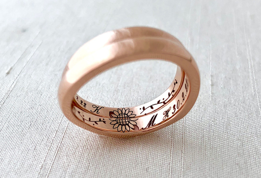 【浜松市】結婚指輪の内側の刻印にこだわる人急増中！！おしゃれな結婚指輪特集。