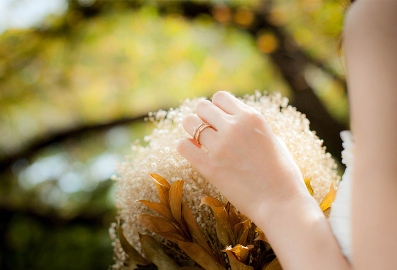 【福山市】イマドキ花嫁には婚約指輪と結婚指輪の重ね着けが人気♡