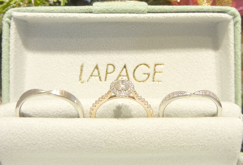 【静岡市】この婚約指輪・結婚指輪重ね着けは誰にも教えたくない！LAPAGEの重ね着けがめっちゃ可愛い