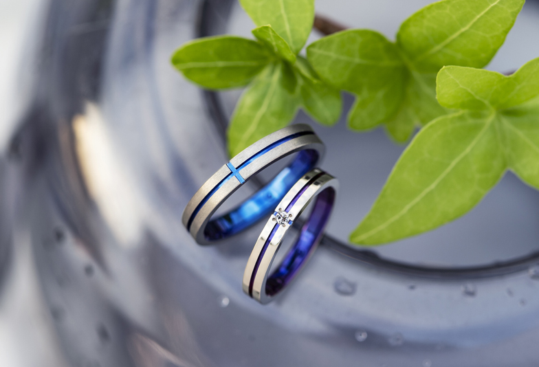 【静岡市】幸せを呼ぶ青い結婚指輪！ふたりだけのカラーで特別なサムシングブルーを叶えて