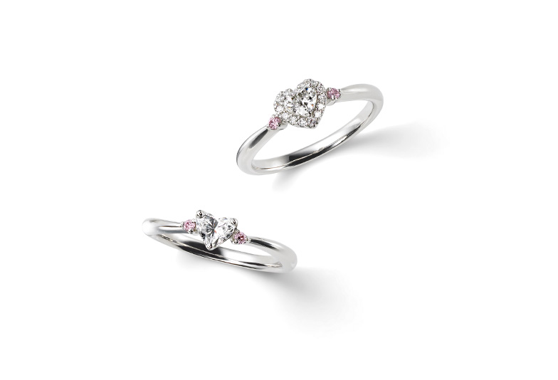 【金沢市】ダイヤモンドがハートの形♡ふっくらかわいい婚約指輪…